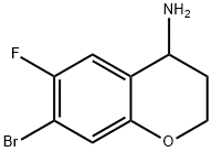 7-BROMO-6-FLUORO-3,4-DIHYDRO-2H-1-BENZOPYRAN-4-AMINE Struktur