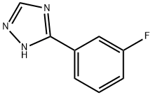 3-(3-Fluoro-phenyl)-1H-[1,2,4]triazole Struktur