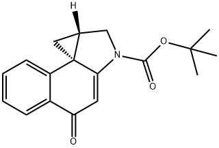 (8BR,9AS)-TERT-BUTYL 4-OXO-9,9A-DIHYDRO-1H-BENZO[E]CYCLOPROPA[C]INDOLE-2(4H)-CARBOXYLATE Struktur