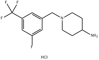 1-[3-Fluoro-5-(trifluoromethyl)benzyl]piperidin-4-amine dihydrochloride Struktur