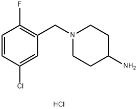 1-(5-Chloro-2-fluorobenzyl)piperidin-4-amine dihydrochloride Struktur