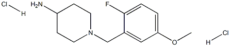 1-(2-Fluoro-5-methoxybenzyl)piperidin-4-amine dihydrochloride Struktur