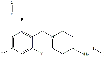 1-(2,4,6-Trifluorobenzyl)piperidin-4-amine dihydrochloride Struktur