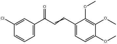 (2E)-1-(3-chlorophenyl)-3-(2,3,4-trimethoxyphenyl)prop-2-en-1-one Struktur