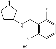 N-(2-CHLORO-6-FLUOROBENZYL)PYRROLIDIN-3-AMINE HYDROCHLORIDE Struktur