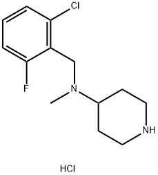 N-(2-CHLORO-6-FLUOROBENZYL)-N-METHYLPIPERIDIN-4-AMINE HYDROCHLORIDE Struktur