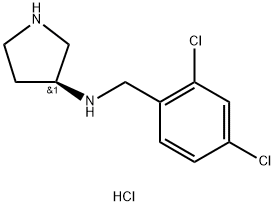 (S)-N-(2,4-DICHLOROBENZYL)PYRROLIDIN-3-AMINE HYDROCHLORIDE Struktur