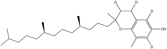 3,4,5,7-tetradeuterio-2,8-dimethyl-2-[(4R,8R)-4,8,12-trimethyltridecyl]-3,4-dihydrochromen-6-ol Struktur