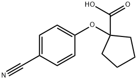 Cyclopentanecarboxylic acid, 1-(4-cyanophenoxy)- Struktur