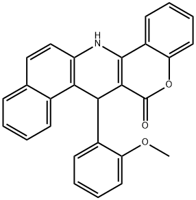 7-(2-methoxyphenyl)-7,14-dihydro-6H-benzo[f]chromeno[4,3-b]quinolin-6-one Struktur