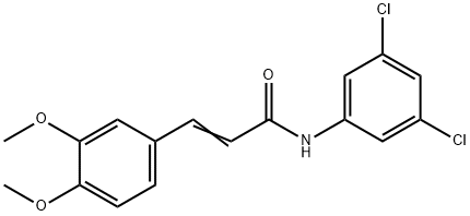 N-(3,5-dichlorophenyl)-3-(3,4-dimethoxyphenyl)acrylamide Struktur