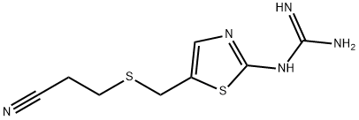 1-(5-(((2-Cyanoethyl)thio)methyl)thiazol-2-yl)guanidine Struktur