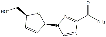 1-[(2R,5S)-5-(hydroxymethyl)-2,5-dihydrofuran-2-yl]-1,2,4-triazole-3-carboxamide Struktur