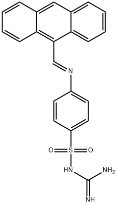 N-[amino(imino)methyl]-4-[(9-anthrylmethylene)amino]benzenesulfonamide Struktur