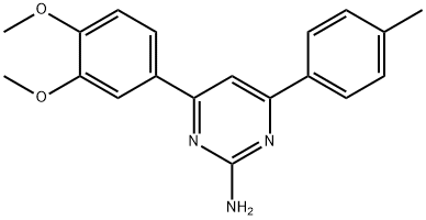 4-(3,4-dimethoxyphenyl)-6-(4-methylphenyl)pyrimidin-2-amine Struktur