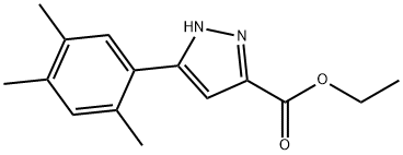 ethyl 5-(2,4,5-trimethylphenyl)-1H-pyrazole-3-carboxylate Struktur