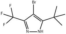 4-bromo-5-tert-butyl-3-(trifluoromethyl)-1H-Pyrazole Struktur