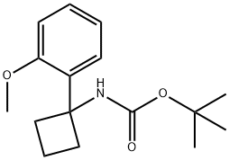 tert-Butyl N-[1-(2-methoxyphenyl)cyclobutyl]carbamate Struktur