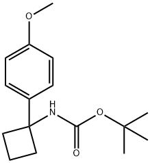 tert-Butyl N-[1-(4-methoxyphenyl)cyclobutyl]carbamate Struktur