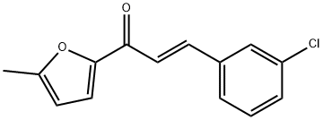 (2E)-3-(3-chlorophenyl)-1-(5-methylfuran-2-yl)prop-2-en-1-one Struktur