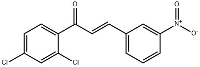 (2E)-1-(2,4-dichlorophenyl)-3-(3-nitrophenyl)prop-2-en-1-one Struktur