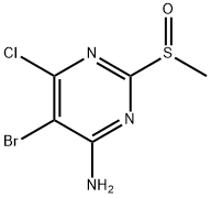 5-BROMO-6-CHLORO-2-METHANESULFINYLPYRIMIDIN-4-AMINE Struktur