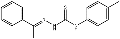 1-phenylethanone N-(4-methylphenyl)thiosemicarbazone Struktur