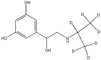 5-[2-(1,1,1,2,3,3,3-heptadeuteriopropan-2-ylamino)-1-hydroxyethyl]benzene-1,3-diol Struktur