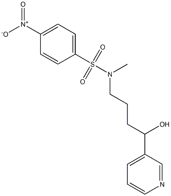 N-(4-hydroxy-4-pyridin-3-ylbutyl)-N-methyl-4-nitrobenzenesulfonamide Struktur