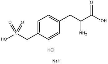 DL-4-sulfomethyl-Phenylalanine monosodium salt hydrochloride Struktur