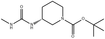 (R)-tert-Butyl 3-[(methylcarbamoyl)amino]piperidine-1-carboxylate Struktur