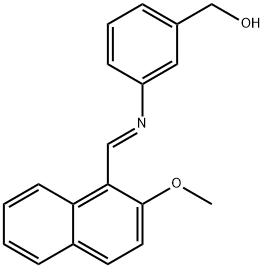 (3-{[(2-methoxy-1-naphthyl)methylene]amino}phenyl)methanol Struktur