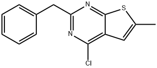 2-benzyl-4-chloro-6-methylthieno[2,3-d]pyrimidine Struktur