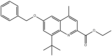 ETHYL 6-(BENZYLOXY)-8-(TERT-BUTYL)-4-METHYLQUINOLINE-2-CARBOXYLATE Struktur