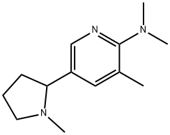 Dimethyl-[3-methyl-5-(1-methyl-pyrrolidin-2-yl)-pyridin-2-yl]-amine Struktur