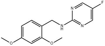 N-(2,4-Dimethoxybenzyl)-5-Fluoropyrimidin-2-Amine Struktur