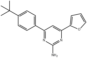 4-(4-tert-butylphenyl)-6-(furan-2-yl)pyrimidin-2-amine Struktur