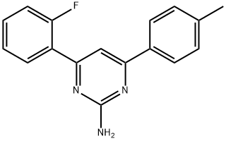 4-(2-fluorophenyl)-6-(4-methylphenyl)pyrimidin-2-amine Struktur