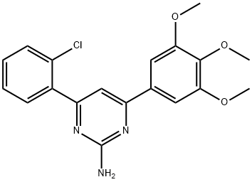 4-(2-chlorophenyl)-6-(3,4,5-trimethoxyphenyl)pyrimidin-2-amine Struktur