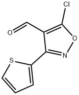 5-chloro-3-(thiophen-2-yl)-1,2-oxazole-4-carbaldehyde Struktur