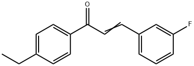 (2E)-1-(4-ethylphenyl)-3-(3-fluorophenyl)prop-2-en-1-one Struktur