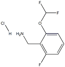 2-(Difluoromethoxy)-6-fluorobenzyl amine HCl Struktur