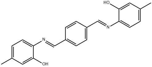 2,2'-[1,4-phenylenebis(methylylidenenitrilo)]bis(5-methylphenol) Struktur