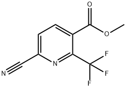 6-Cyano-2-trifluoromethyl-nicotinic acid methyl ester Struktur