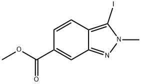 METHYL 3-IODO-2-METHYL-1H-INDAZOLE-6-CARBOXYLATE Struktur