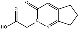 (3-Oxo-3,5,6,7-tetrahydro-cyclopenta[c]pyridazin-2-yl)-acetic acid Struktur