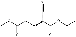 1-ethyl 5-methyl (2E)-2-cyano-3-methylpent-2-enedioate Struktur