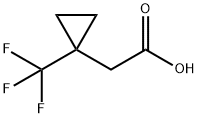 (1-Trifluoromethyl-cyclopropyl)-acetic acid Struktur