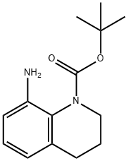 8-Amino-3,4-dihydro-2H-quinoline-1-carboxylic acid tert-butyl ester Struktur