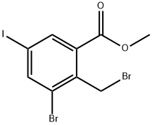 Methyl 3-Bromo-2-(Bromomethyl)-5-Iodobenzoate Struktur